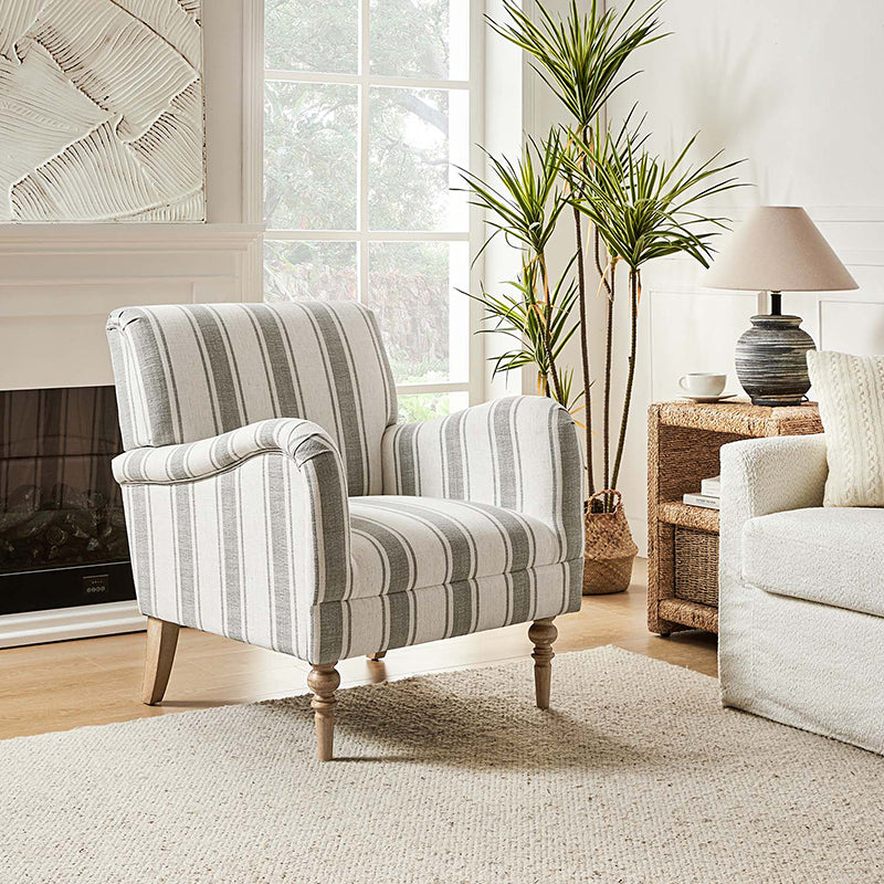 Quentin Upholstered Armchair - Modern Accent Chair for Living Room, Bedroom & Office - Comfortable Lounge Chair with Soft Fabric & Sturdy Wooden Legs