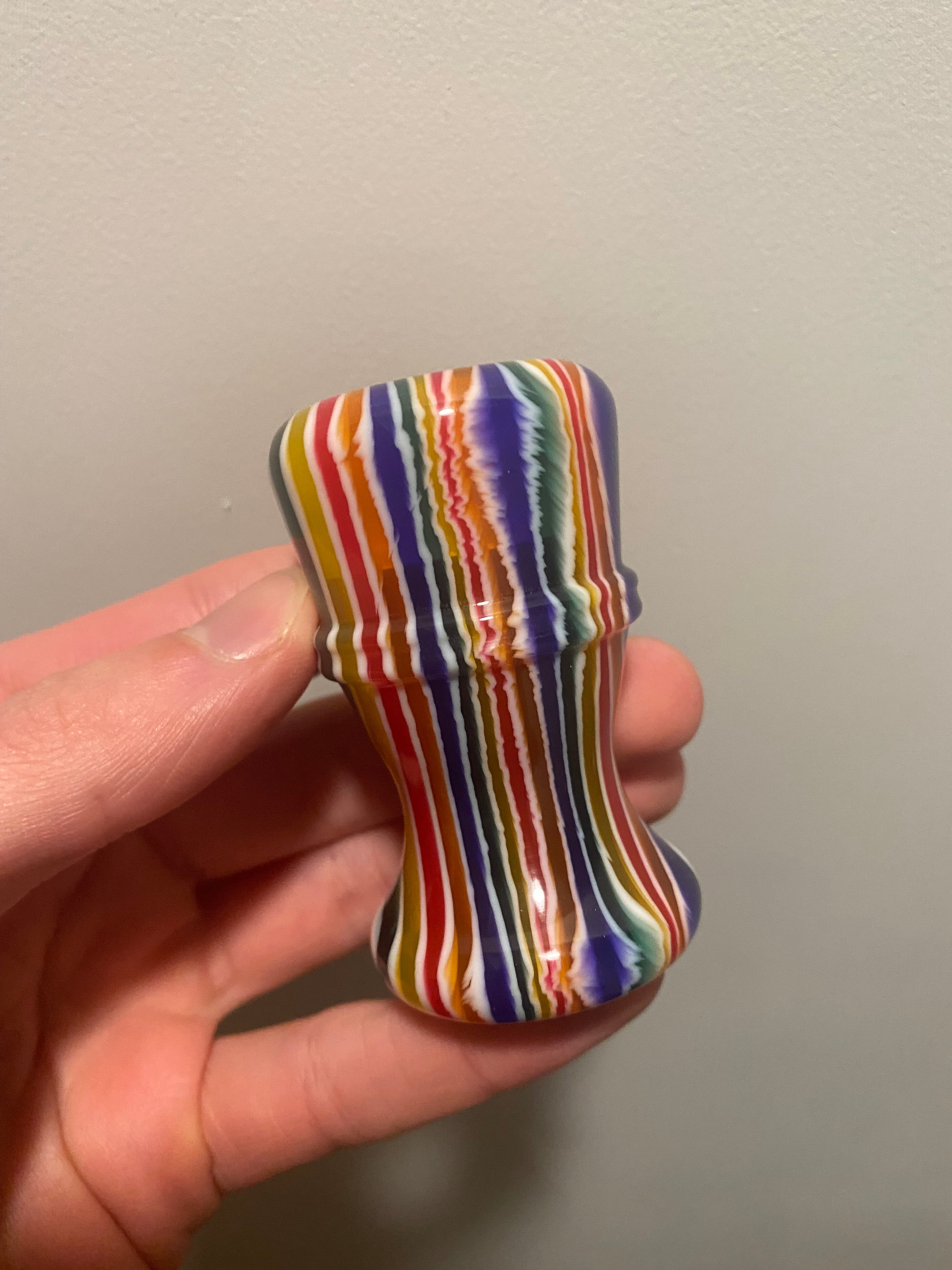 Handcrafted Candy Stripe Shaving Brush Handle - Fits 24mm & 26mm Knots | Premium Factory Second | Perfect for Wet Shaving & Grooming Gifts