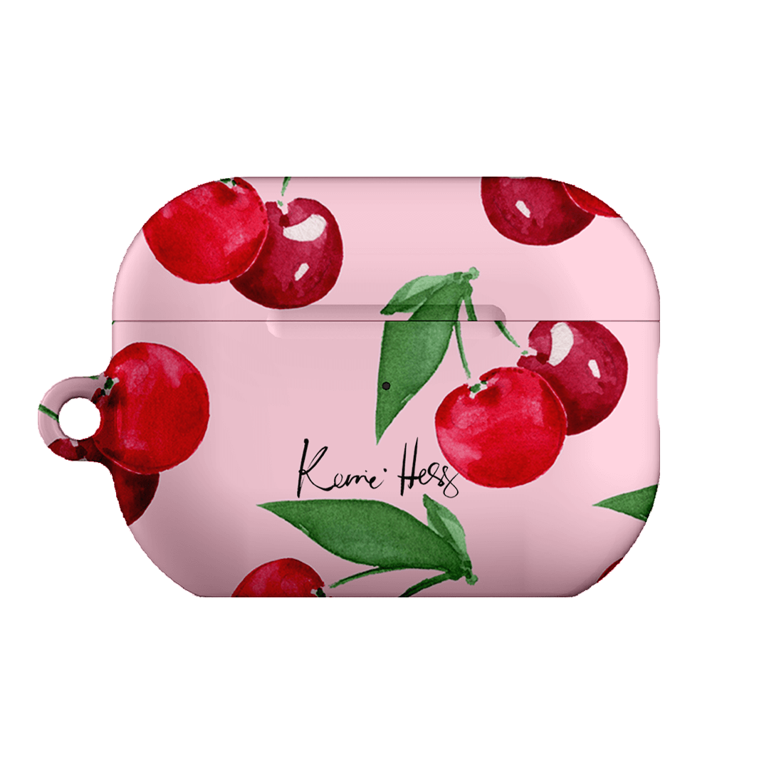 Premium Cherry Rose AirPods Pro Case - Cute Floral Design Protective Cover for Apple AirPods Pro (2019/2022) | Perfect Gift for Women, Girls - Use at Gym, Work, Travel & Daily Commute