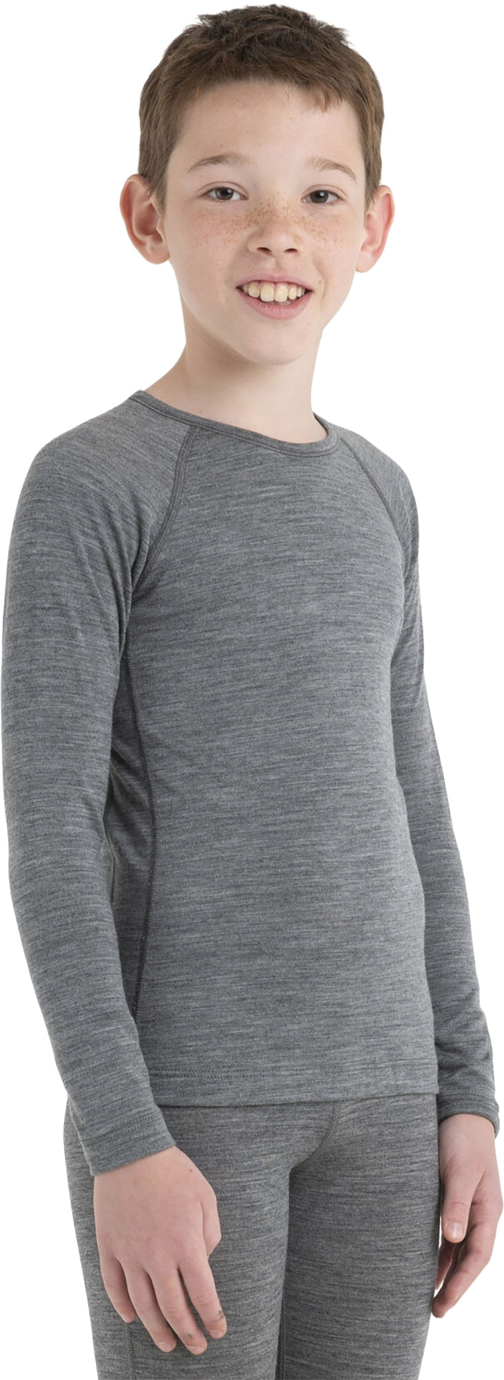200 Oasis Merino Wool Long Sleeve Thermal Crew Neck Top for Kids - Warm Winter Base Layer for Outdoor Activities & Cold Weather