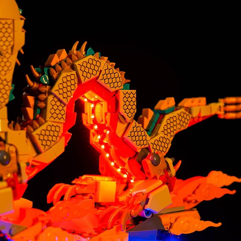 LEGO Auspicious Dragon 80112 Light Kit - DIY Lighting Set for LEGO Models | Perfect for Home Decoration, Gift Giving & Display
