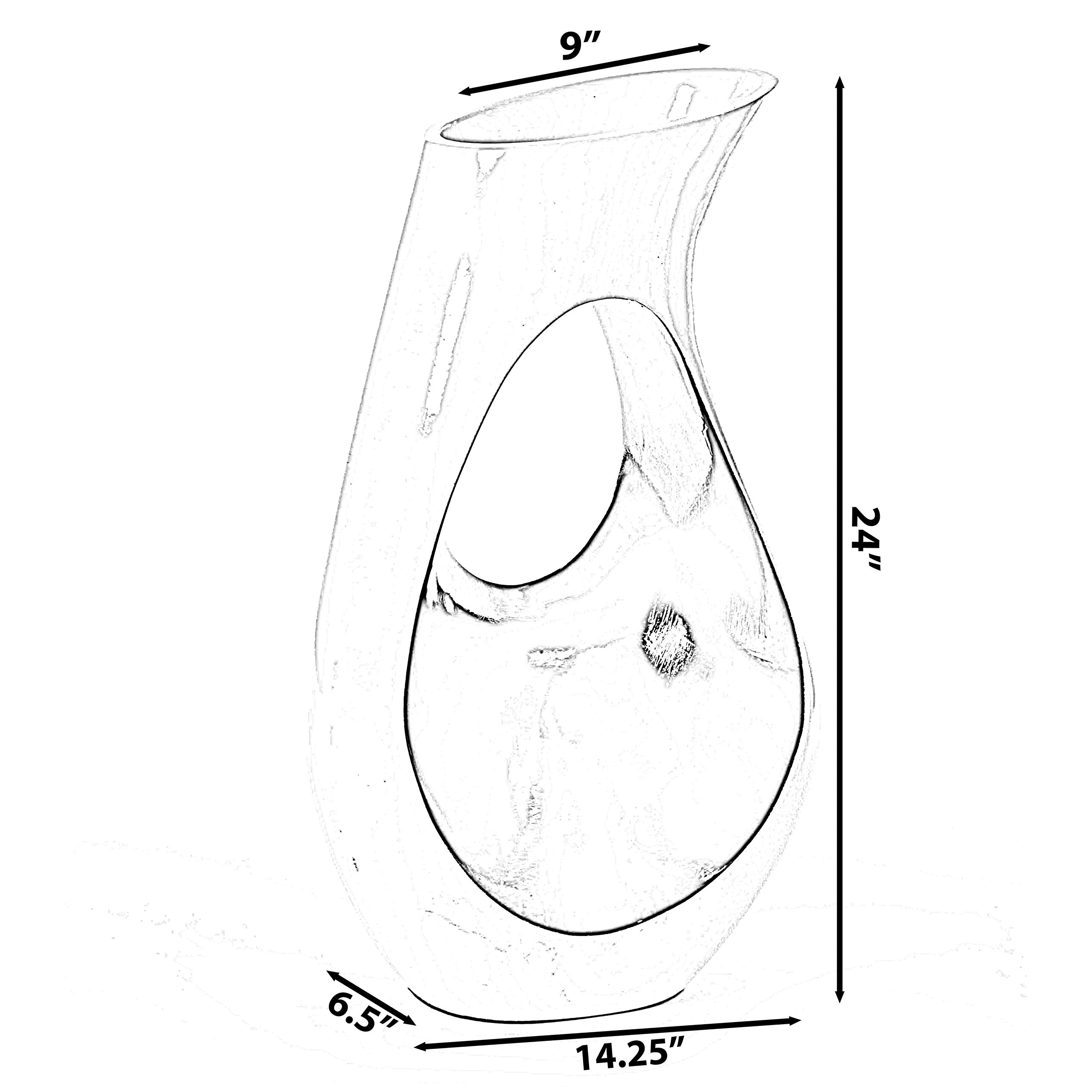 Modern White Trumpet Floor Vase - 24