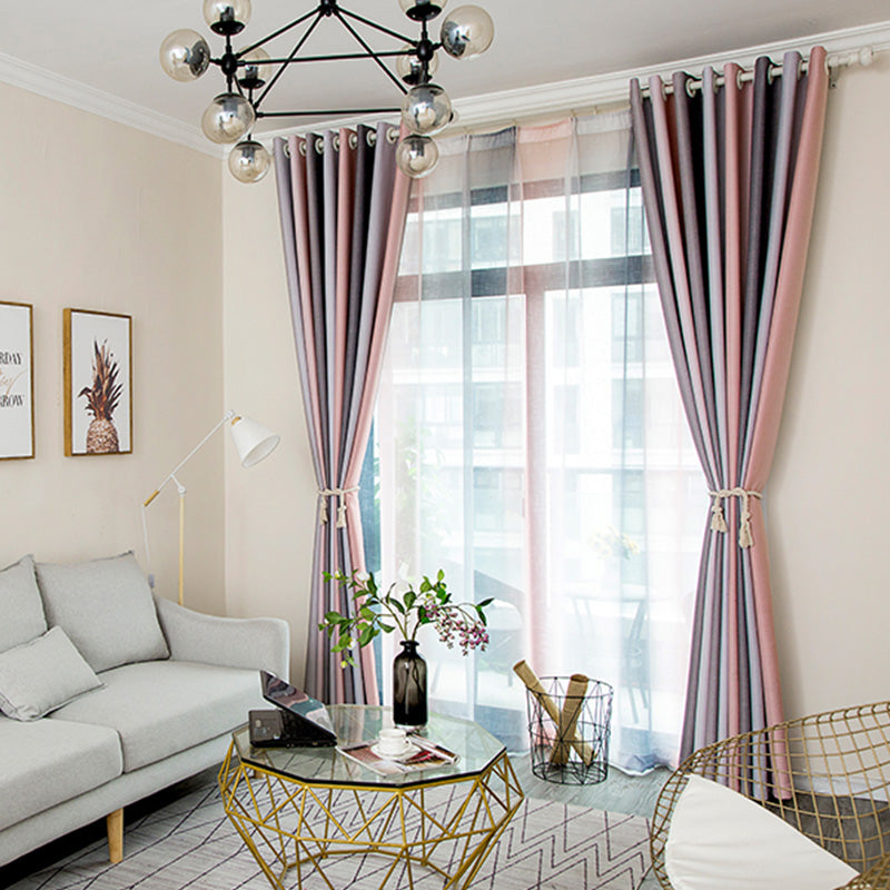 Willa Mediterranean Ombre Blackout Thermal Curtains - Custom Window Treatments for Bedroom & Living Room - Energy Efficient Light Blocking Drapes for Home Decor