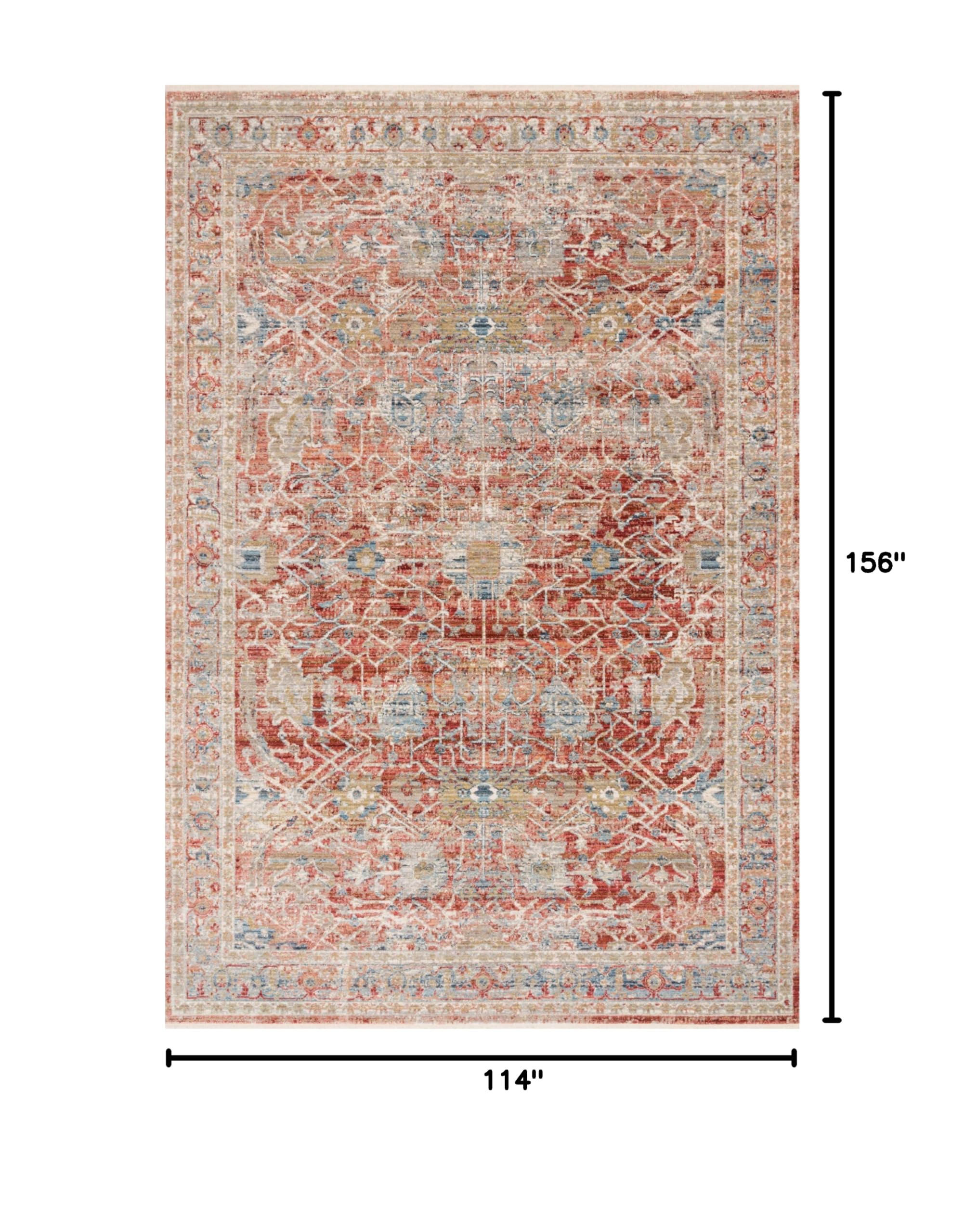 Loloi Claire Red/Ivory 9'6