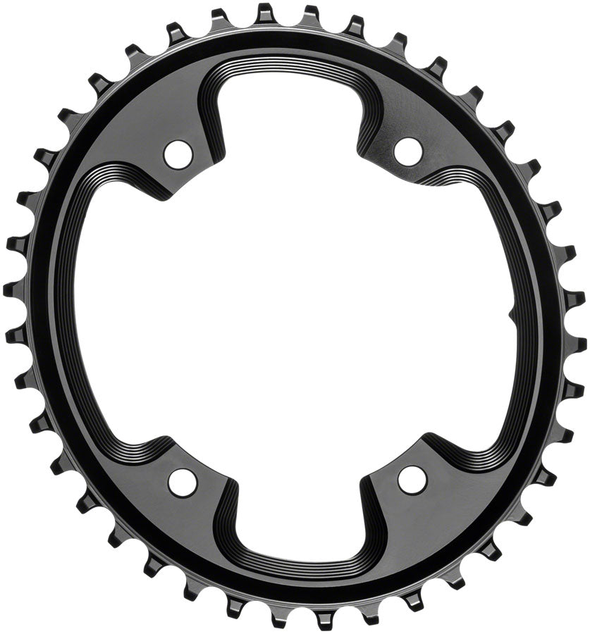 absoluteBLACK Oval Narrow Wide Chainring 40T 110 BCD 4-Bolt for 10/11/12 Speed Bikes - Lightweight Alloy MTB Chainring for Enhanced Pedaling Efficiency on Trails & Off-Road Cycling