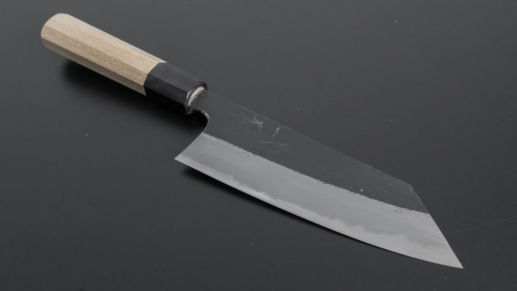 Hitohira Togashi White #2 Kurouchi Bunka Knife with Ho Wood Handle - Japanese Chef Knife for Slicing, Dicing & Precision Cooking