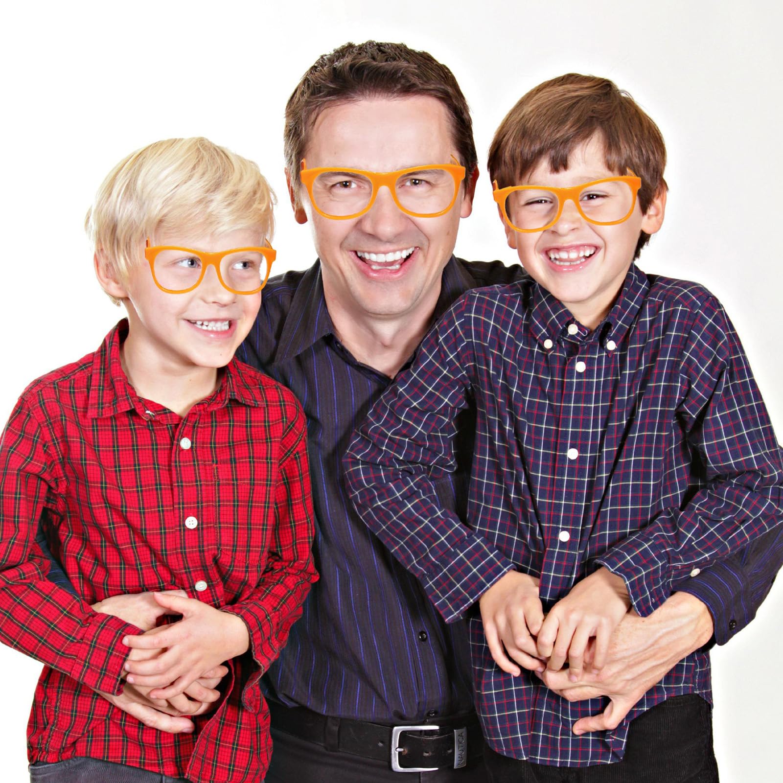 12 Pack Neon Frame Costume Glasses (No Lens) - Halloween Party Favors, Birthday Decorations & Cosplay Accessories for Adults & Kids - Perfect for Themed Parties, Dress-Up & Photo Props