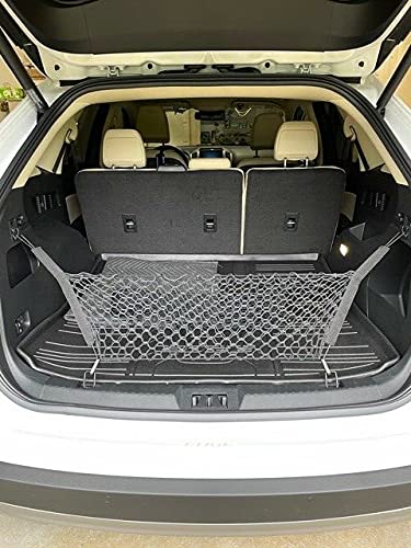Premium Elastic Mesh Rear Trunk Organizer Cargo Net for Ford Edge 2007-2023 | SUV Envelope-Style Storage Solution | Durable Vehicle Carrier Accessory for Groceries, Sports Gear & Travel Essentials
