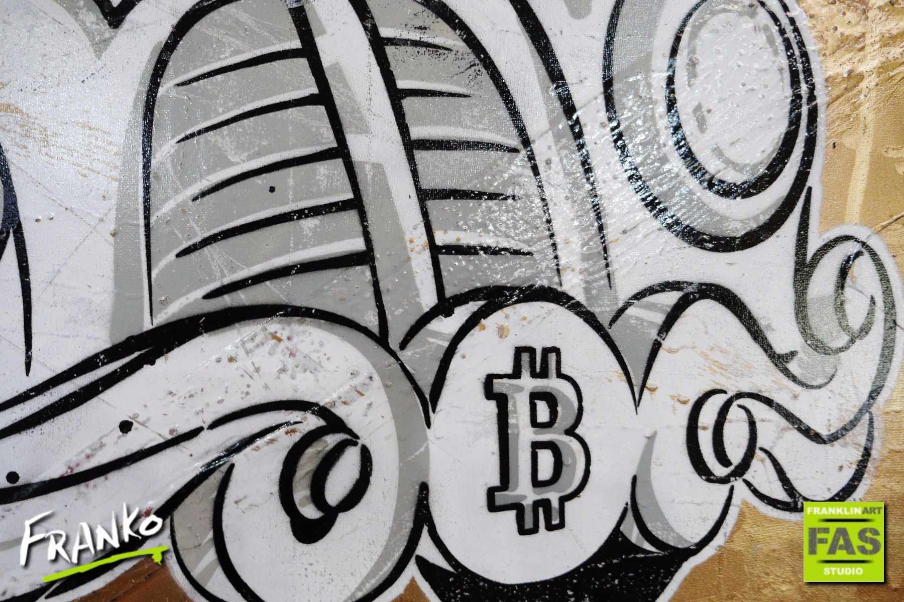 Richie Rich Bitcoin Gold Standard V3 140cm x 100cm Wall Art - Perfect for Home Office Decor, Crypto Enthusiast Gifts & Modern Living Room Design