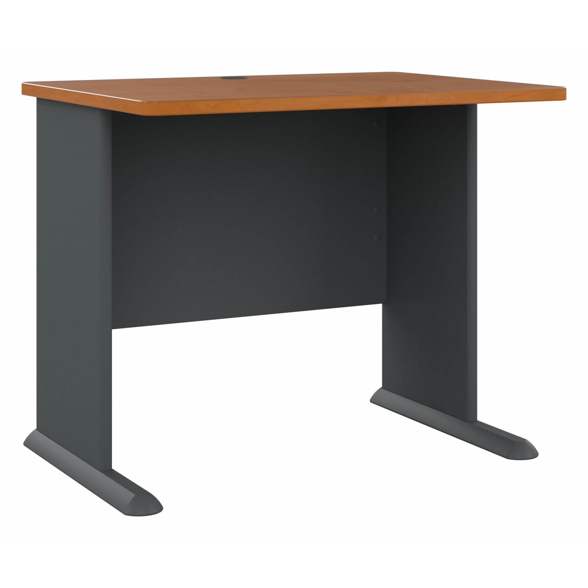 Bush Business Furniture Series A 36W Office Desk in Natural Cherry & Slate - Perfect for Home Office, Study Room & Workspace