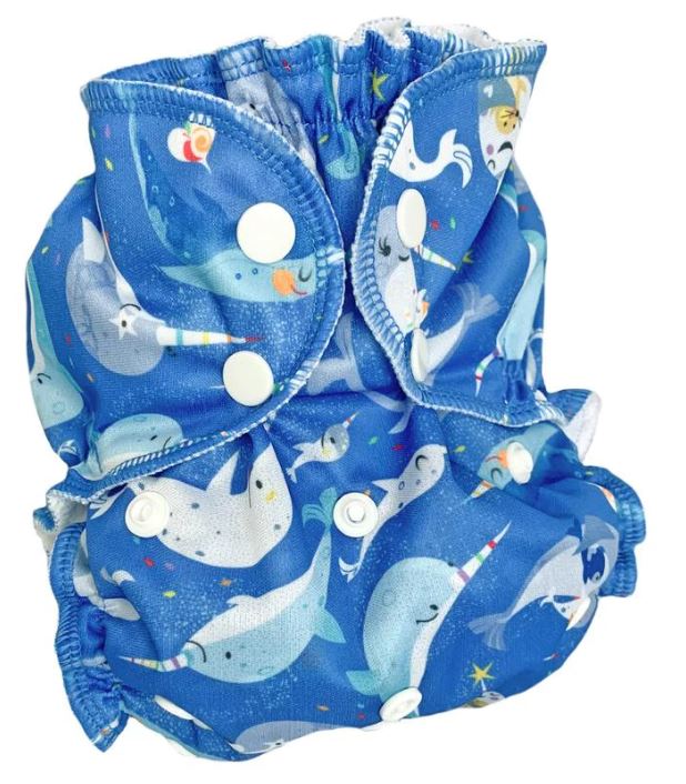 Apple Cheeks All-in-One Cloth Diaper One Size (6-35 lbs) - Eco-Friendly Reusable Baby Diapers for Newborns, Infants & Toddlers - Perfect for Daycare, Travel & Overnight Use
