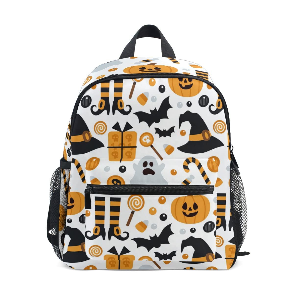 **JIPONI Halloween Toddler Backpack - Cute Cartoon Ghost Pumpkin Design for Boys & Girls, Preschool Backpack with Chest Strap & Pockets - Perfect for Trick-or-Treating, School, Daycare & Travel**