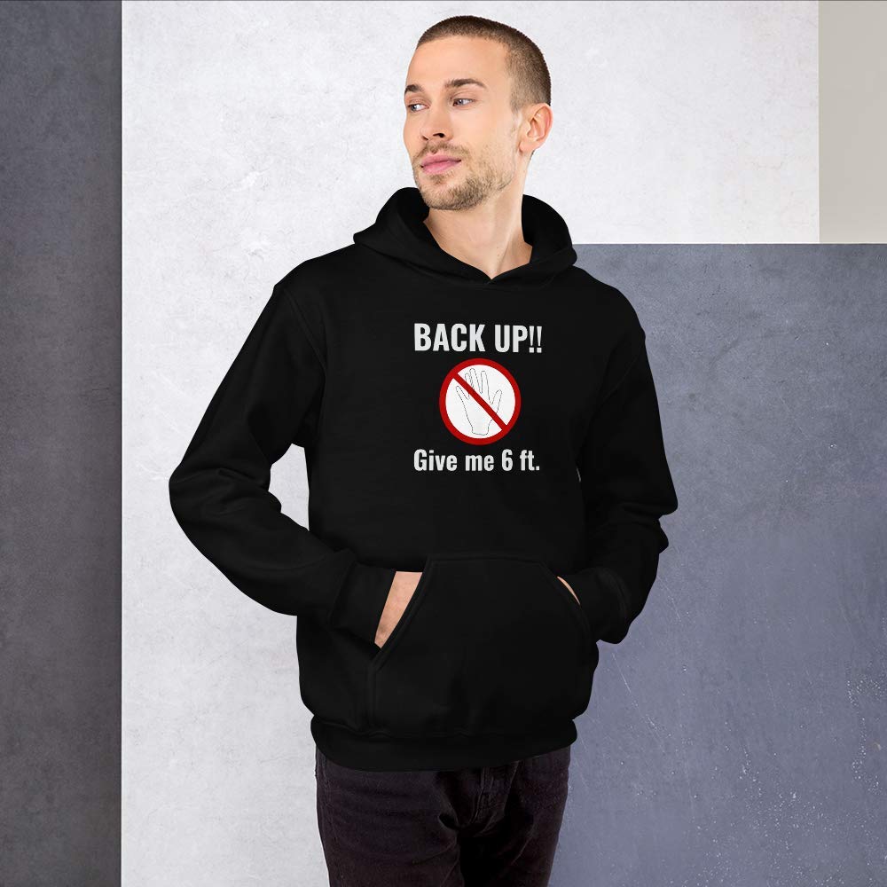 6ft Social Distance Hoodie - Quarantine & Social Distancing Gift for Friends & Family - Perfect for Outdoor Gatherings, Safe Shopping & Pandemic Safety