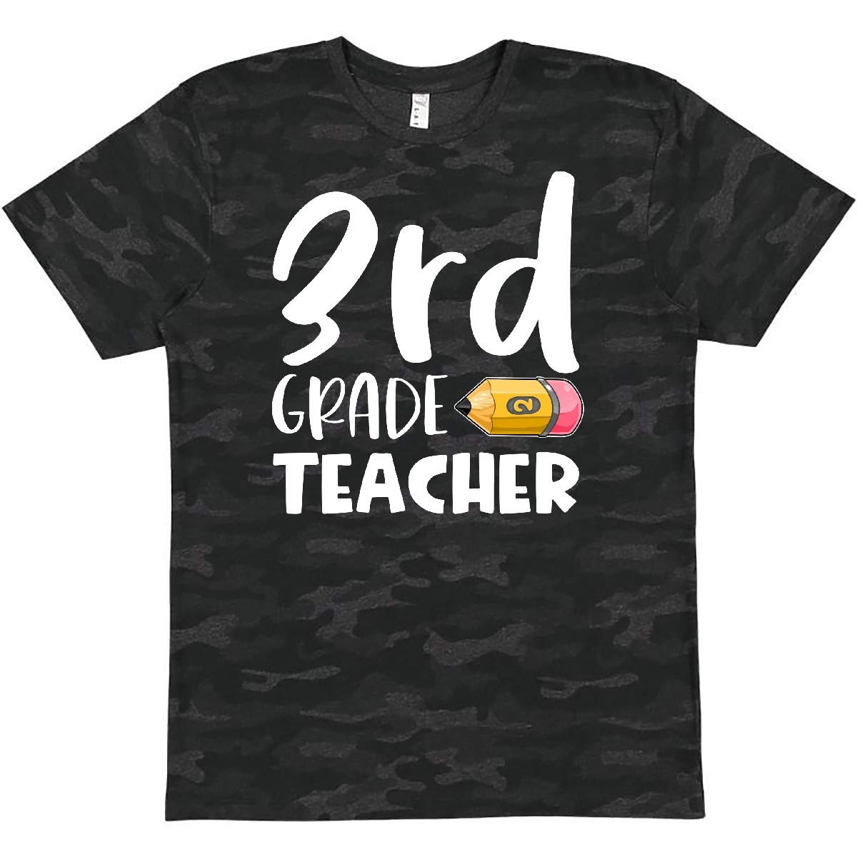 Inktastic Third Grade Teacher Pencil Graphic T-Shirt - Fun & Comfortable Tee for Educators, Back to School, Classroom Gifts