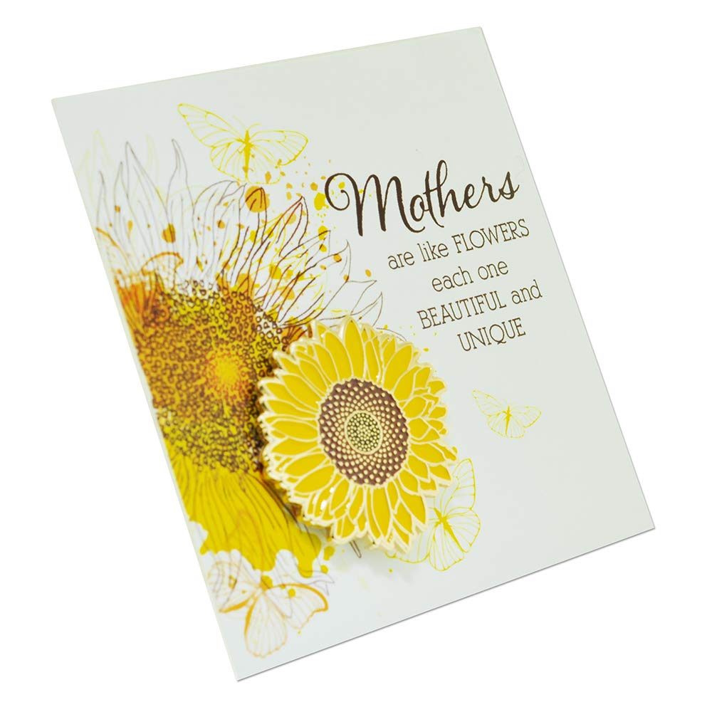 Sunflower Enamel Lapel Pin - Elegant Floral Brooch Gift for Mom on Mother's Day, Birthday, Anniversary | Perfect for Jackets, Scarves, Bags & Women's Fashion Accessories