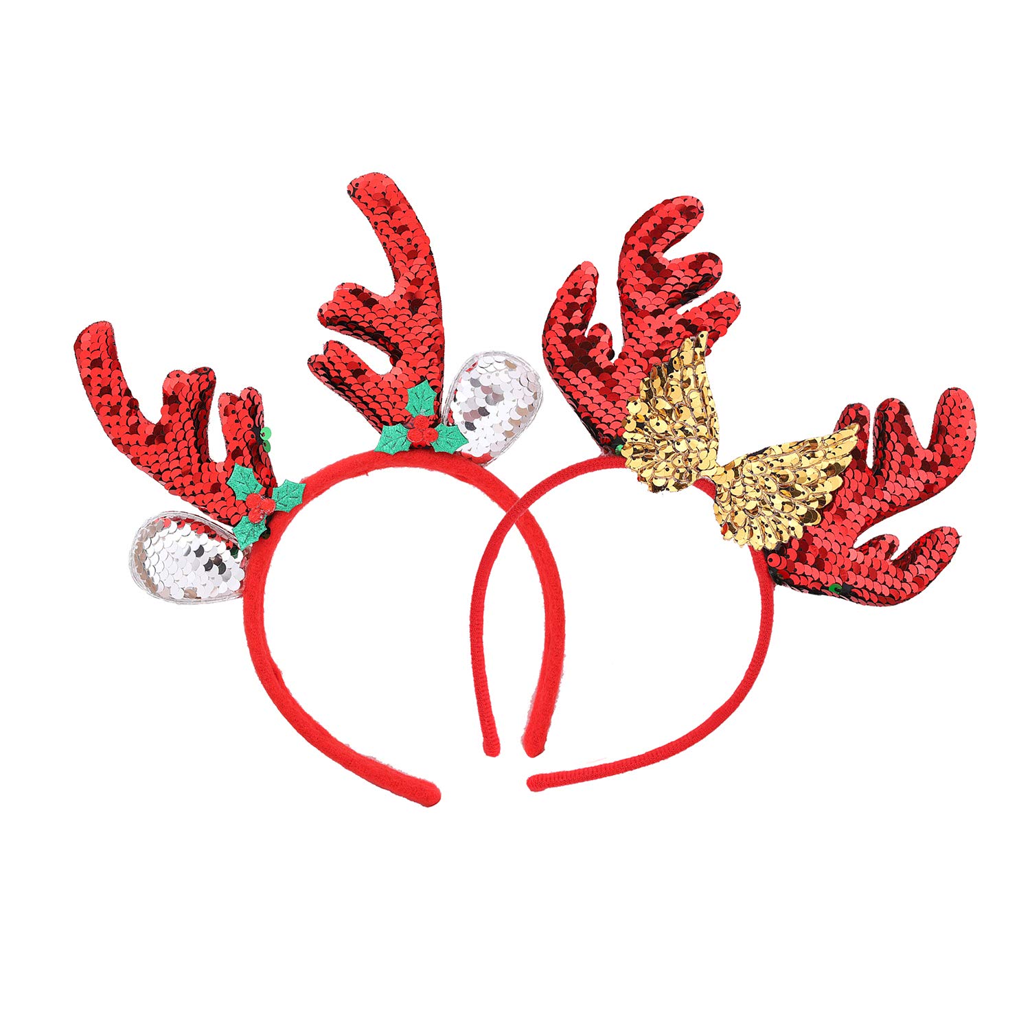 Festive Christmas Headbands for Women - Santa Caps, Elves & Reindeer Costume Headpieces for Holiday Parties & Xmas Photos (Set of 3) | Perfect for Christmas Celebrations, Office Parties & Family Gatherings