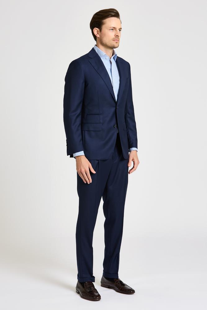 Premium Greyson Navy Blue Wool Suit for Men - Classic Business & Formal Attire for Weddings, Office & Special Occasions