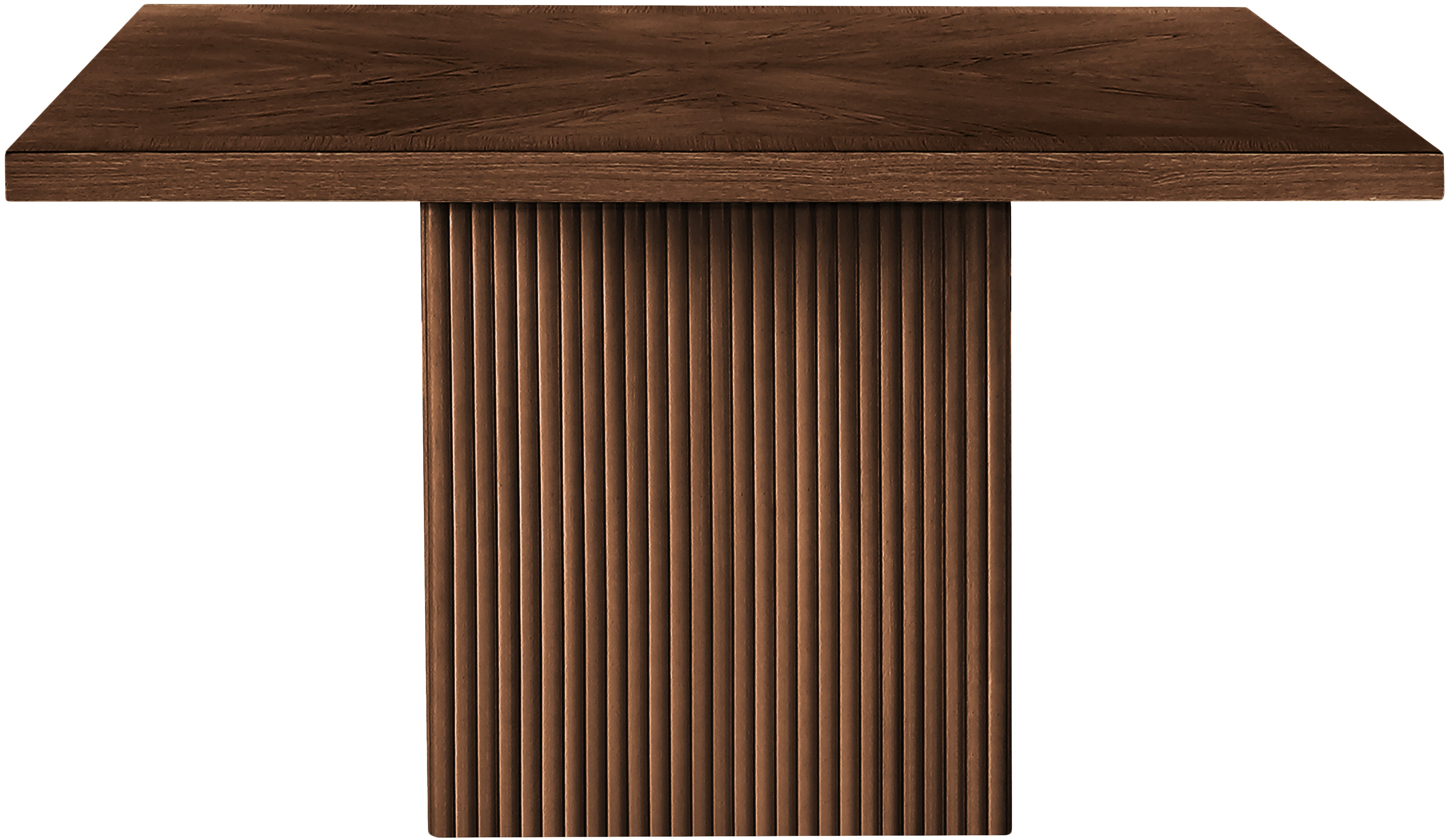 Belinda Brown Oak Veneer Dining Table - Modern Solid Wood Kitchen Table for 6 - Perfect for Family Dinners & Entertaining Guests