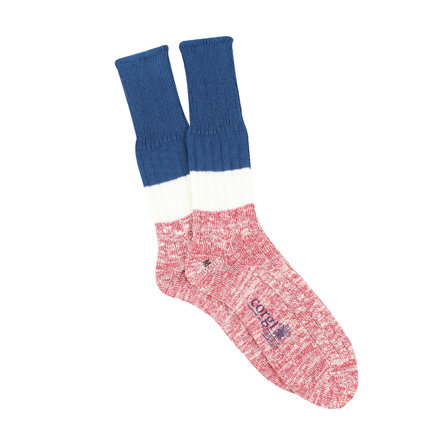 Men's Cotton Boot Socks with Mid-Stripe Design - Comfortable & Breathable for Hiking, Work Boots & Outdoor Activities