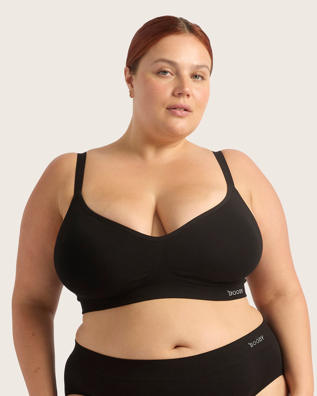 Wireless Full Bust T-Shirt Bra - Comfortable Support for Large Busts - Black - Perfect for Everyday Wear, Workouts & Relaxation
