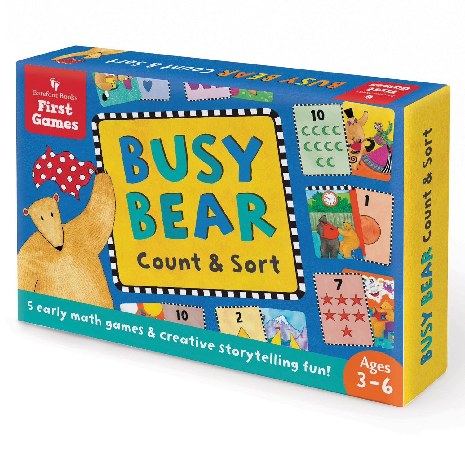 Barefoot Books Busy Bear Count & Sort Game - Educational Math Learning Toy for Kids | Preschool Counting & Sorting Activities for Toddlers | Perfect for Homeschool & Classroom Math Games