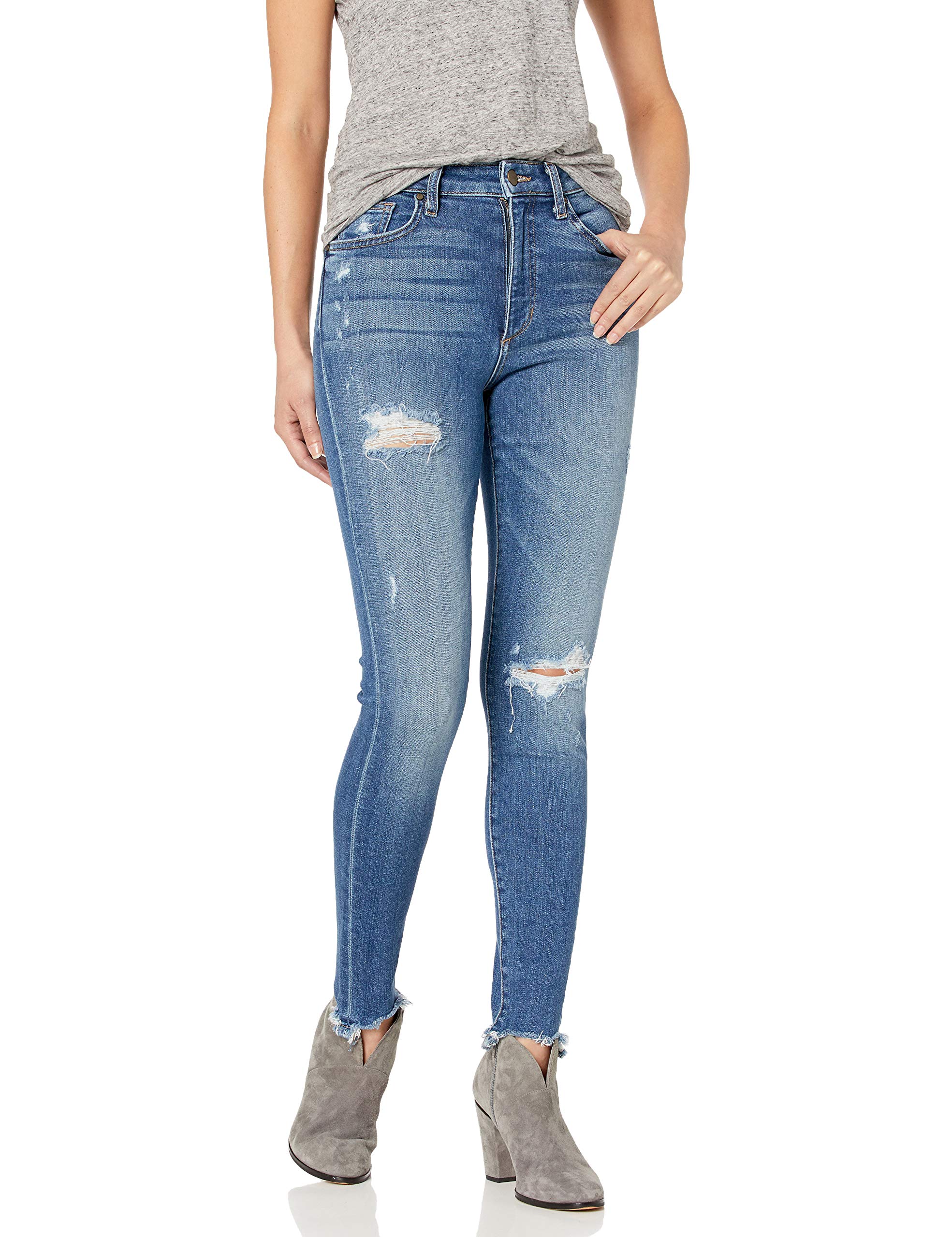 Women's The Charlie High Rise Skinny Ankle Jeans - Stretch Denim Pants for Women, Slim Fit Tapered Ankle-Length Jeans | Perfect for Casual Wear, Office & Date Night Outfits