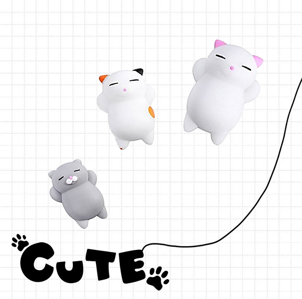 12 Pcs Kawaii Squishy Toys - Panda & Cat for Stress Relief