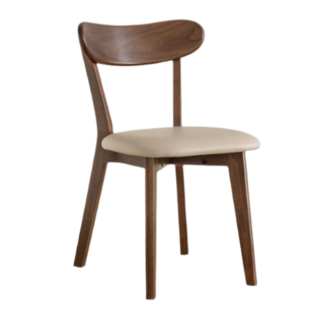 Solid Black Walnut Wood Dining Chairs with Soft Back - Elegant & Comfortable Seating for Home, Restaurant, and Office Use