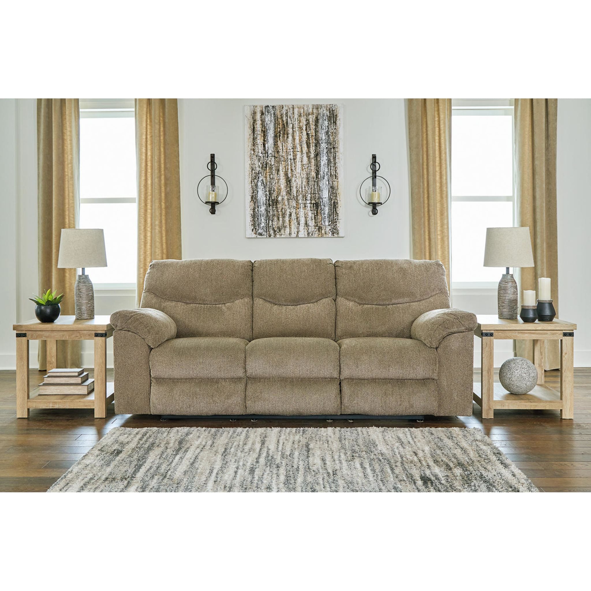 Alphons Reclining Sofa - Modern Comfortable Recliner Couch with Adjustable Backrest for Living Room, Home Theater, and Family Room Relaxation