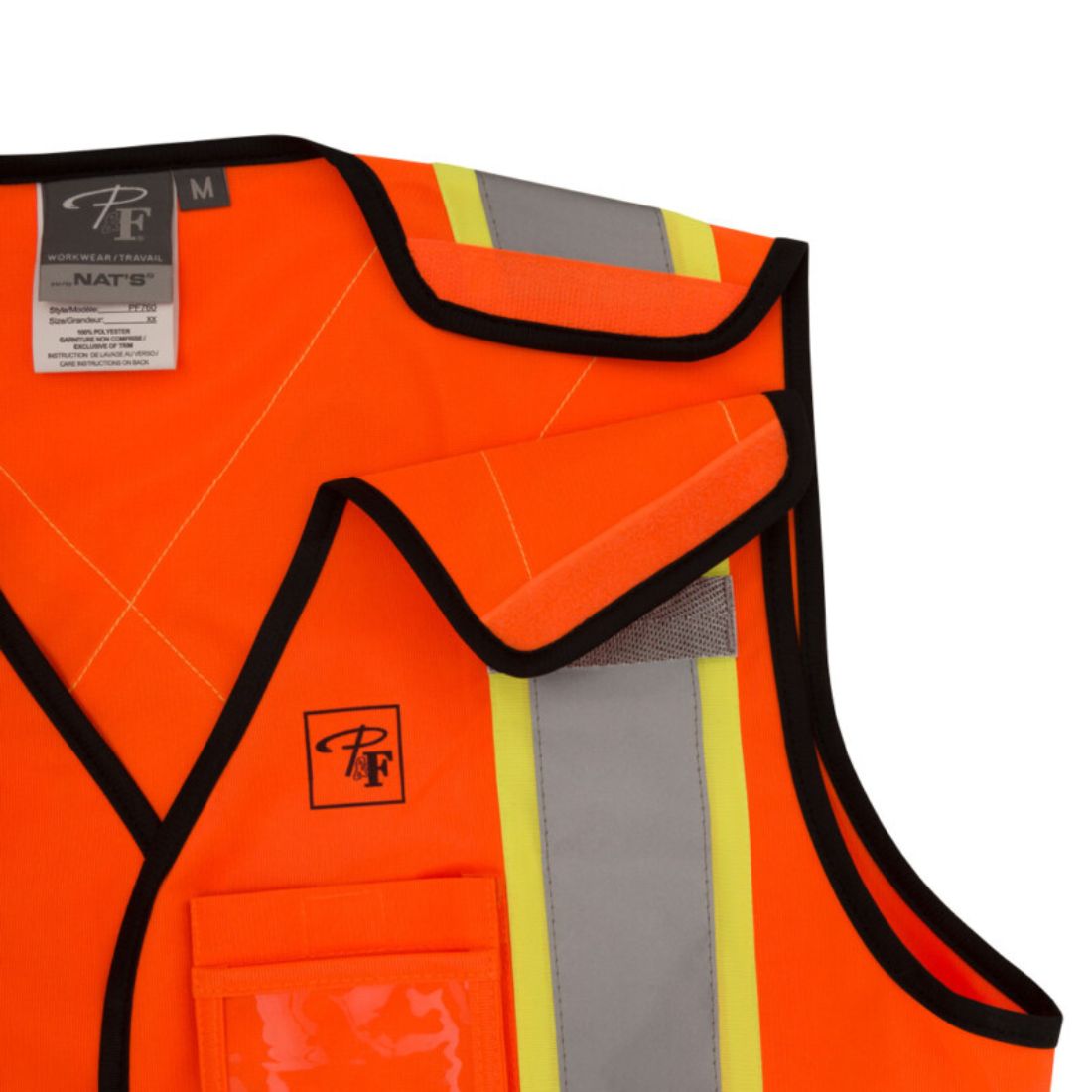 P&F Women's High Visibility Safety Vest PF760 - Reflective Orange Work Vest for Construction, Roadside & Night Safety | OSHA Compliant