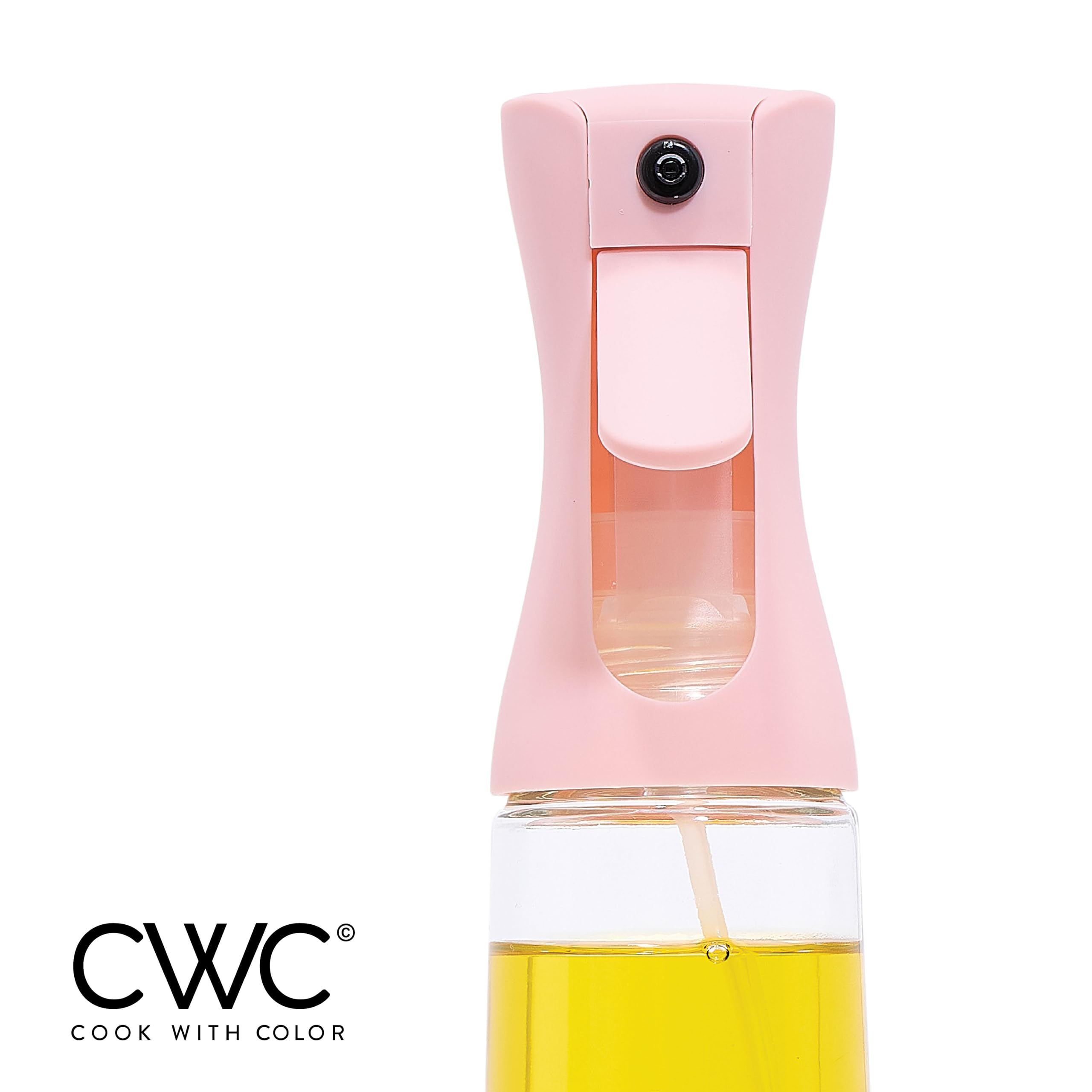 Healthy Olive Oil Spray Bottle for Cooking, BBQ & Air Fryers - Non-Slip Handle