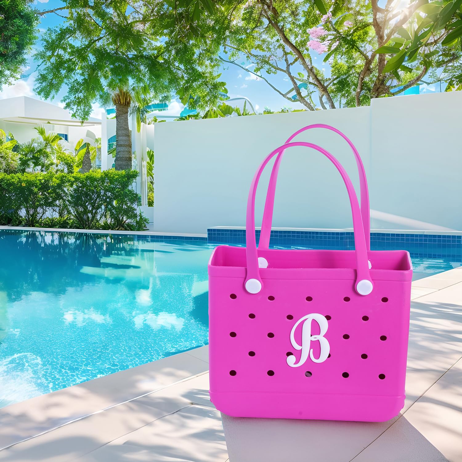 Bogg Bag Alphabet Letter Charms - Rubber Beach Bag Accessories for Tote Bags - Personalize Your Beach, Pool & Vacation Essentials