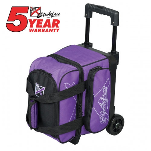 KR Strikeforce Hybrid Single Purple Bowling Ball Roller Bag - Durable Bowling Accessory for League Play & Tournament Travel