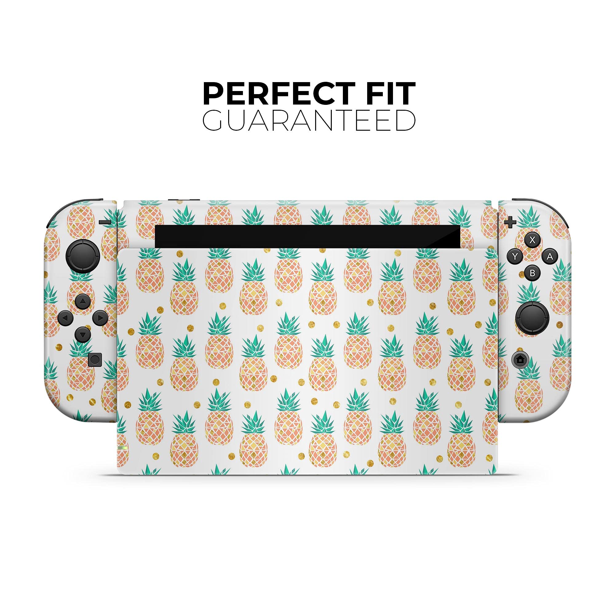 Nintendo Switch Dock Skin Decal - Tropical Pineapple Vinyl Wrap Cover | Scratch-Resistant, Removable Protective Case | Perfect for Gaming Setups & Summer Themed Decor