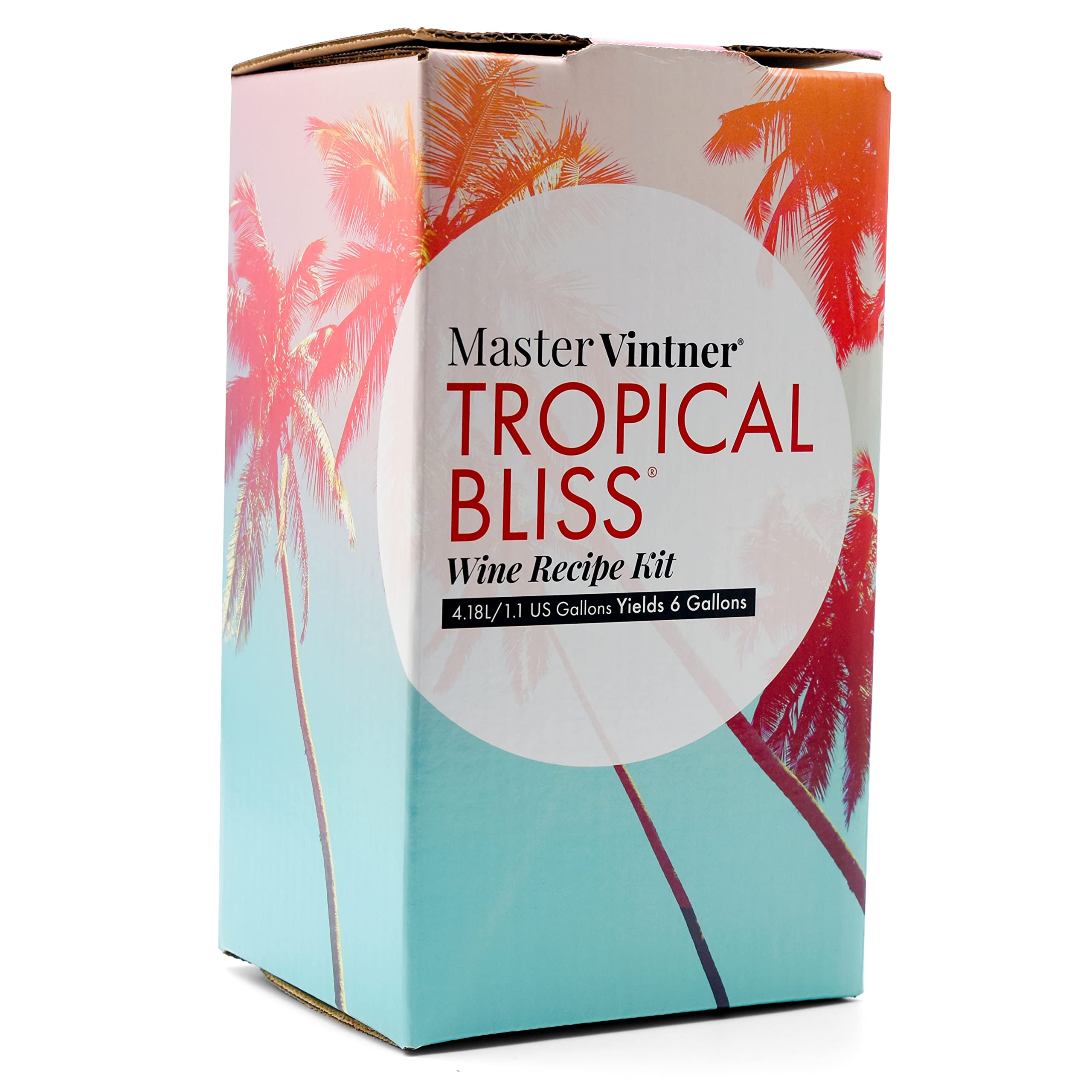 Master Vintner Tropical Bliss Winemaking Kit - Black Cherry Shiraz Fruit Flavor Ingredients for 6 Gallons of Homemade Wine | Perfect for Parties, Gifts & DIY Winemaking Enthusiasts