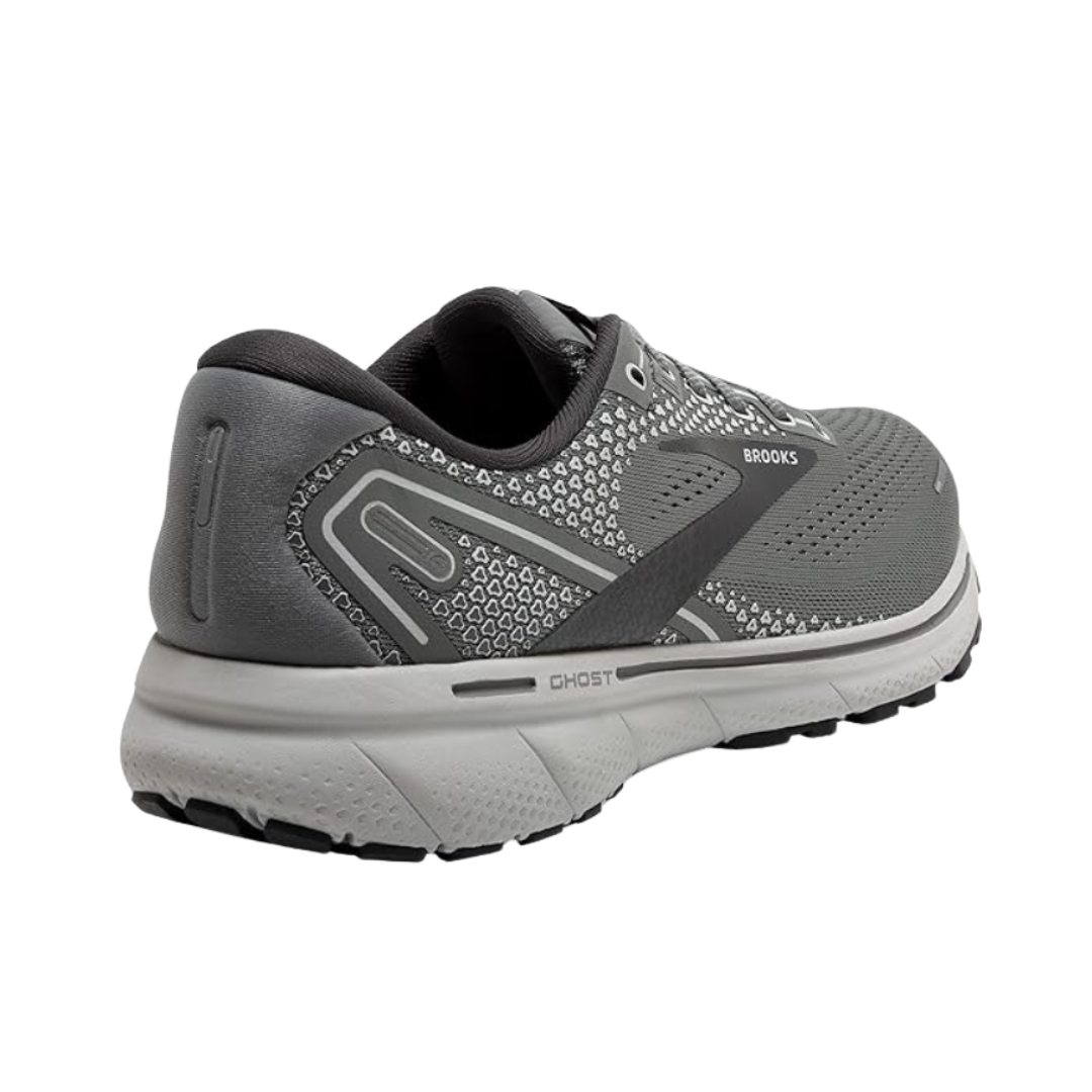 Men's Brooks Ghost 14 Running Shoes - Grey/Alloy/Oyster (2E Wide Width) for Jogging, Marathon Training & Everyday Comfort