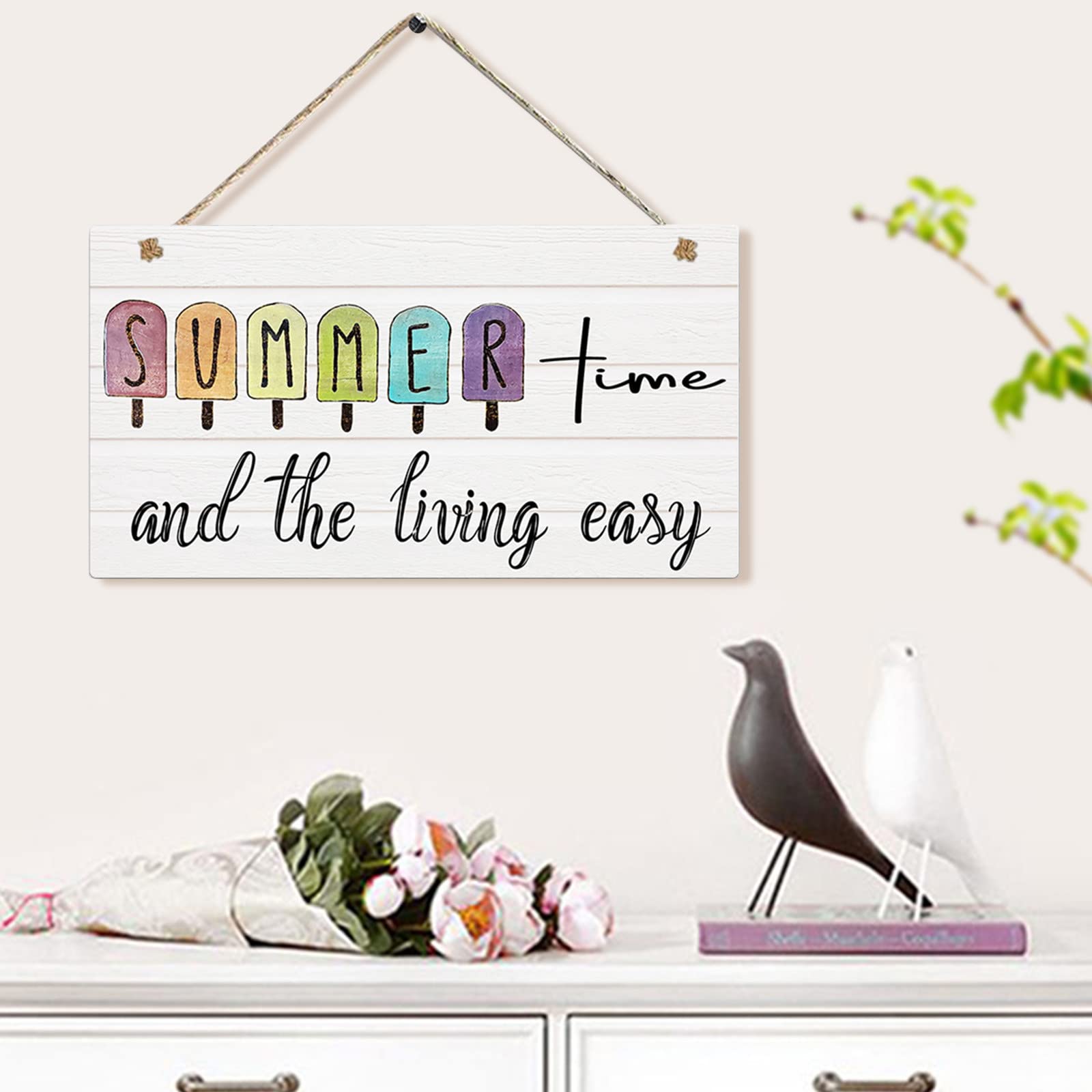 Handcrafted Wooden Welcome Sign with Seagull Design - Summer Beach Themed Wall Decor, Door Hanging Ornament & Car Mirror Accessory (One Size) - Perfect for Coastal Home Decor, Beach House Entryway & Car Interior Styling