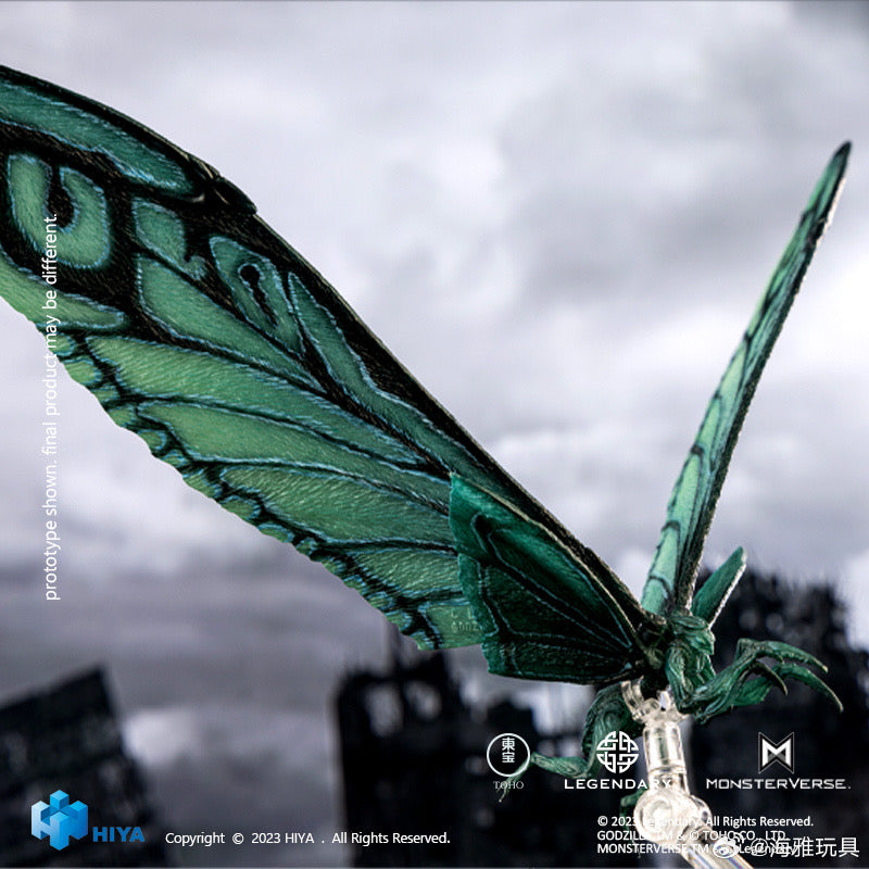 HIYA 14-inch 36cm Godzilla King of The Monsters Action Figure - Mothra Emerald Titan Version, Collectible Movie Monster Toy for Display & Gifts | Perfect for Fans, Collectors & Home Decor