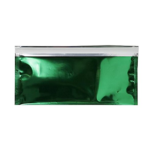 JAM PAPER #10 Business Foil Envelopes with Self Adhesive Closure - 4 1/8 x 9 1/2 Inches - Green - Pack of 100 - Perfect for Mailing, Invoices, Greeting Cards & Office Documents