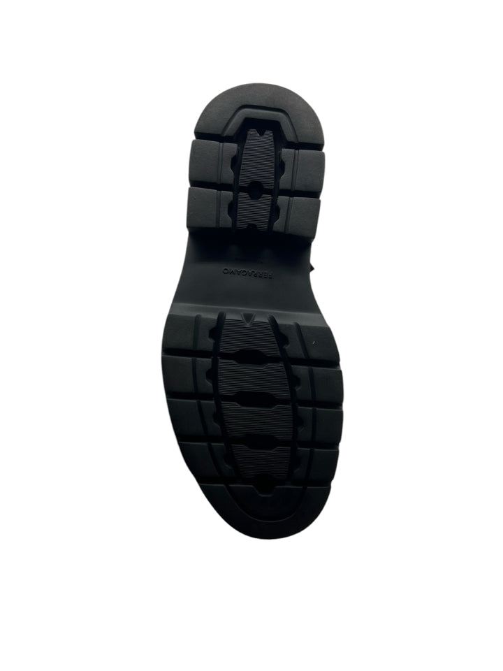 Ferragamo Maxi Tongue Combat Boots for Men - Size 8.5 (Fits US 9.5) | Premium Leather Military Boots for Casual Wear & Outdoor Adventures