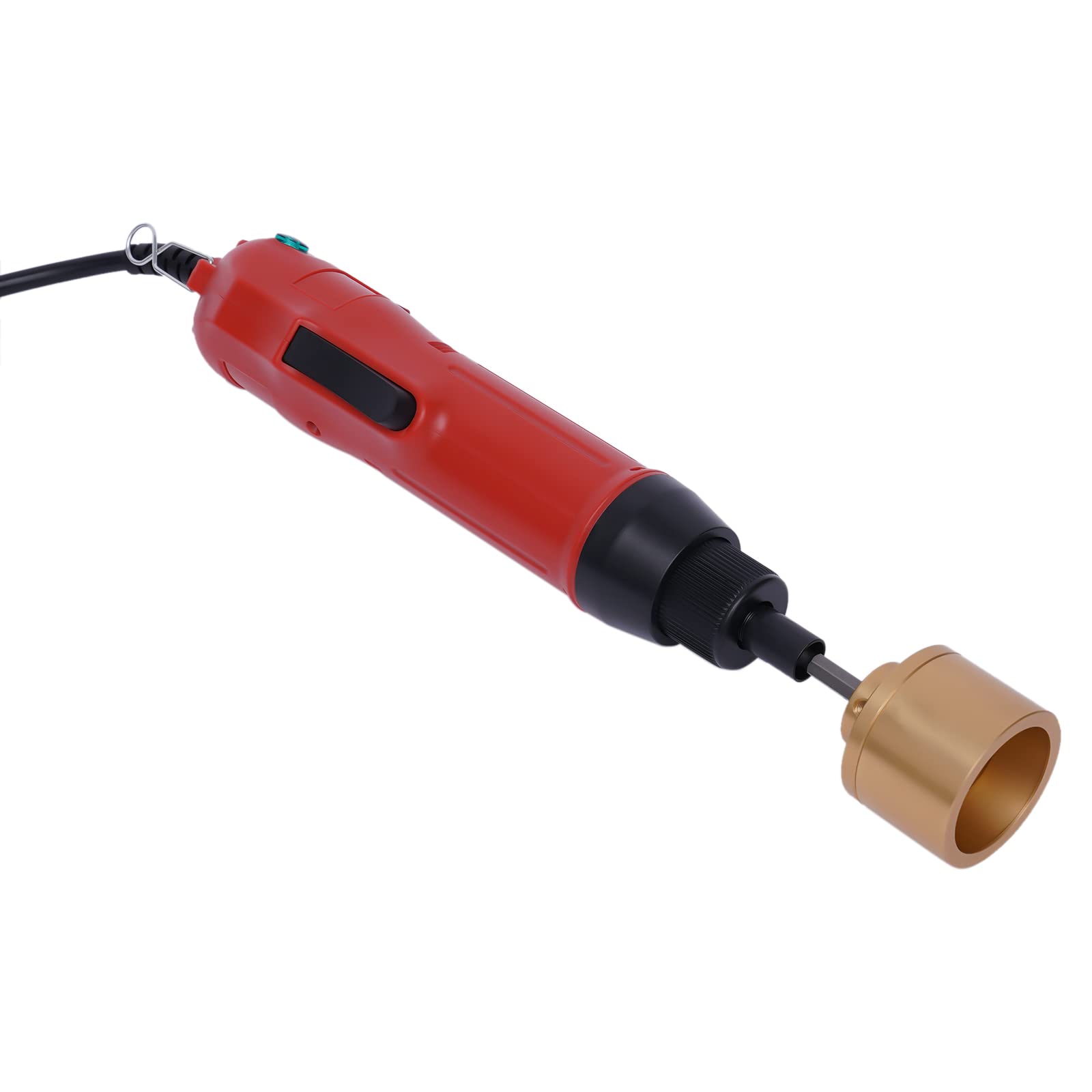 Electric Bottle Capping Machine - Handheld Bottle Capper & Sealer for 10-50mm Round Plastic Caps (Red) | Perfect for Home Brewing, DIY Projects & Small Business Packaging