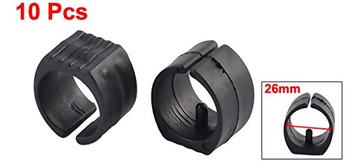 U-Shaped Chair Pipe Foot Caps 26mm - 10pcs Black for Floor Protection
