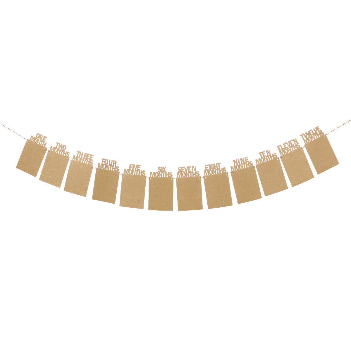 12-Month Photo Frame Birthday Banner | Baby First Birthday Decorations | Kraft Paper Party Supplies for Birthdays, Baby Showers & Special Events