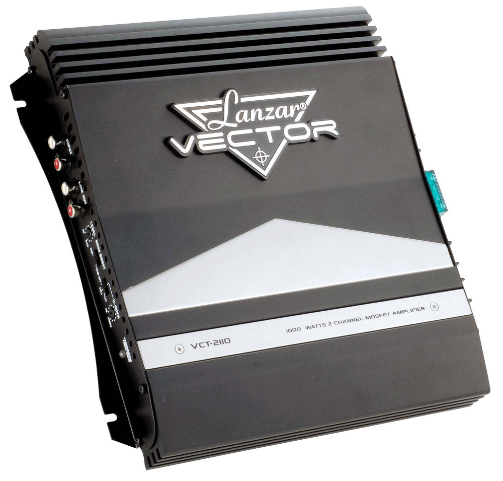Lanzar Vector 1000 Watt 2 Channel Car Amplifier - High Power Audio Amp for Car Stereo Systems, Home Theater & DJ Equipment