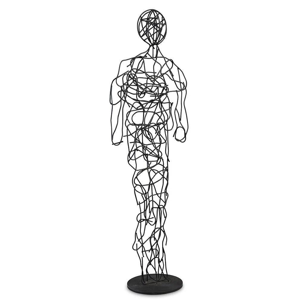 64-Piece Mister Metal Black Sculpture Set - Elegant Home & Office Decor for Modern Spaces | Perfect for Living Room, Bedroom, and Office Display