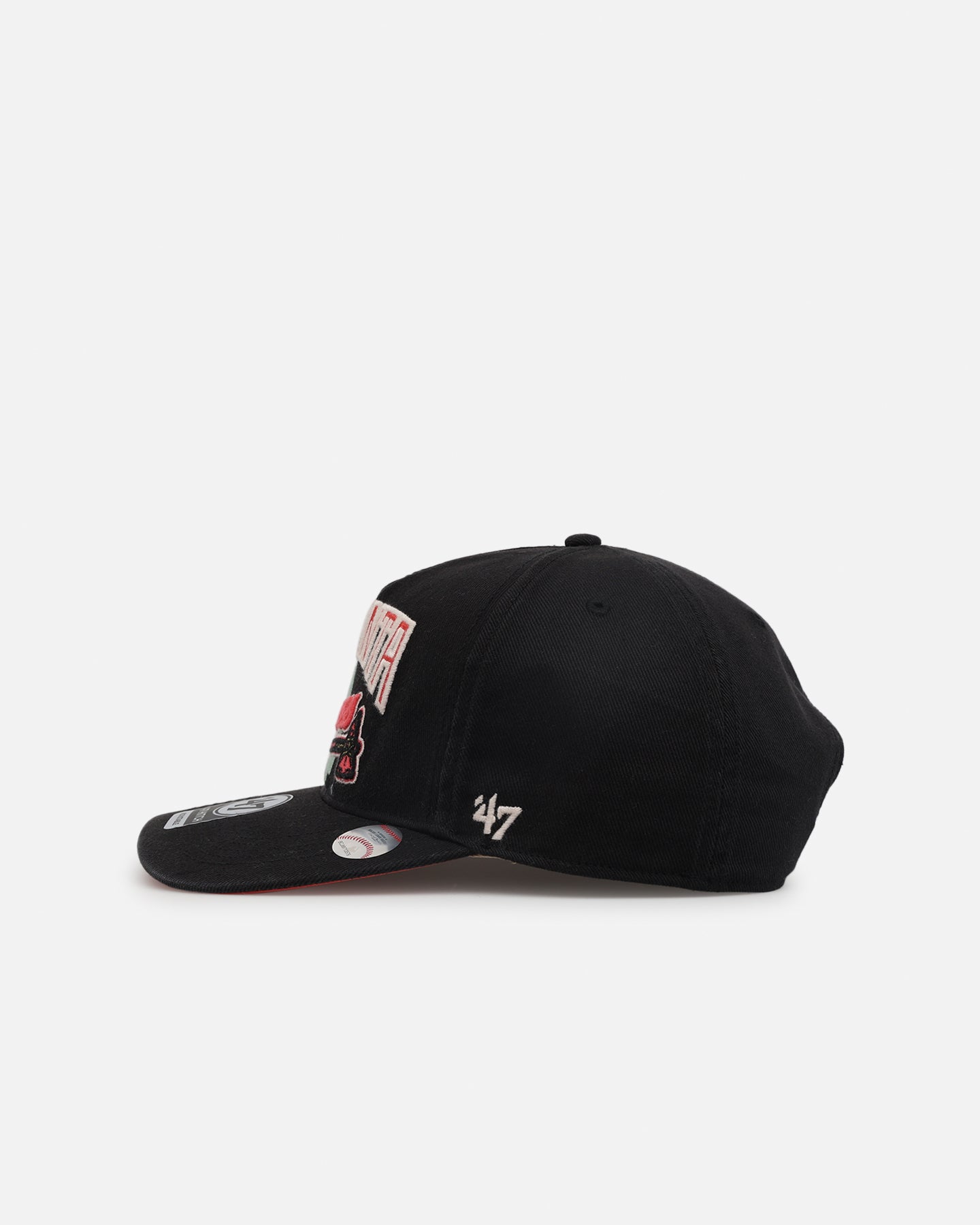 47 Brand Atlanta Braves 'MLB Trophy Case' Snapback Hat - Adjustable Black Baseball Cap for Men & Women - Perfect for Games, Tailgating & Casual Wear