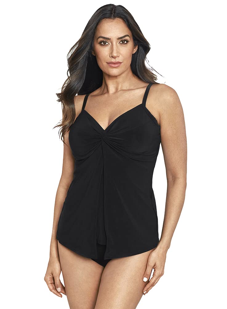 Miraclesuit Women's Love Knot Sweetheart Neckline Underwire Bra Tankini Top - Sexy Swimwear for Women, Perfect for Beach Vacation & Pool Party