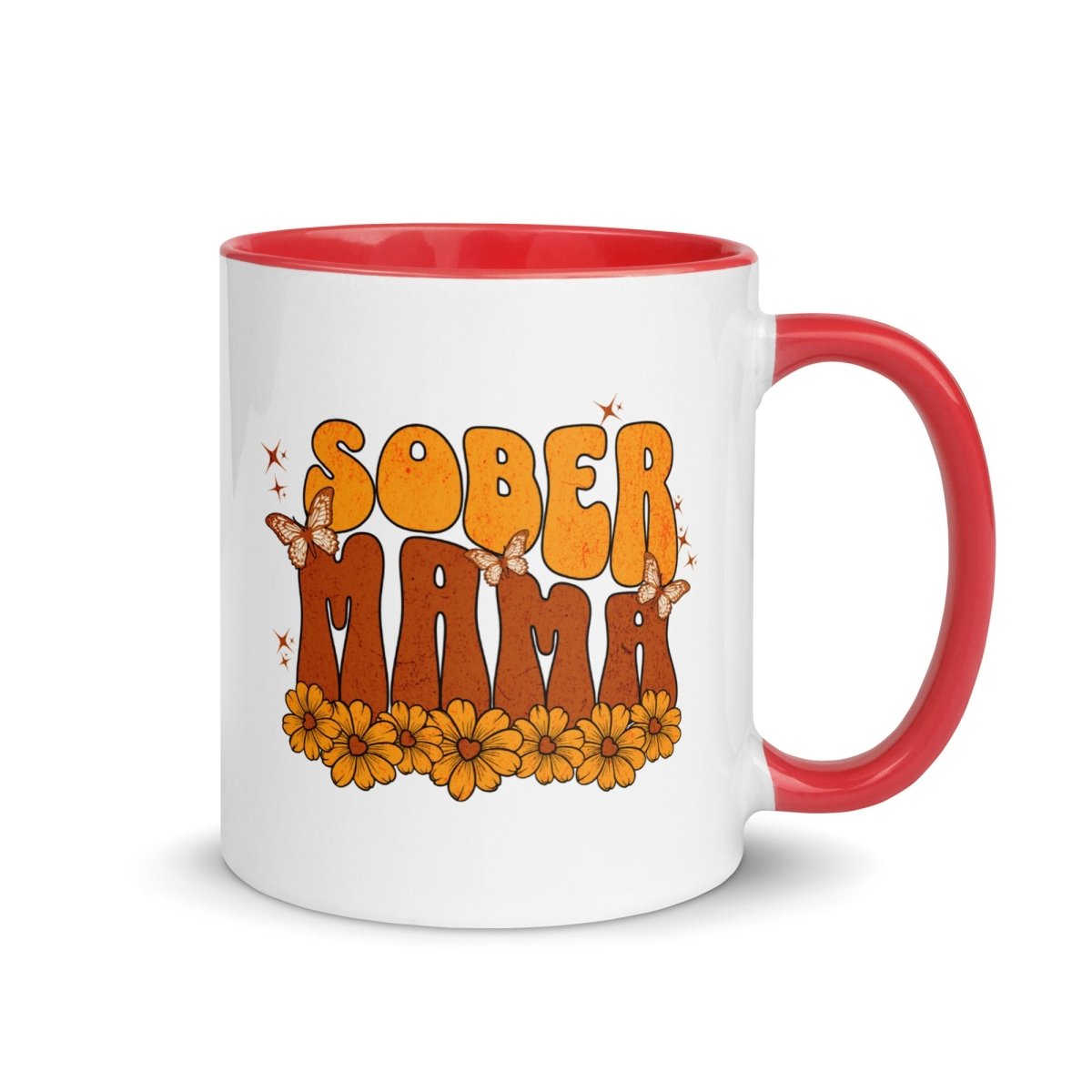 Sober Mama Blossom Coffee Mug - Floral Design Ceramic Tea Cup for Mom - Perfect for Mother's Day Gifts, Home Decor & Relaxing Morning Coffee Time