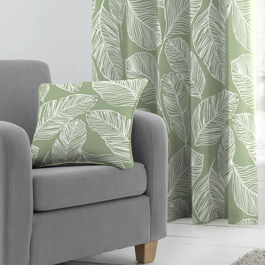 Fusion Matteo Cushion Cover - Soft Green Decorative Pillow Case for Sofa, Bed & Home Decor - Perfect for Living Room, Bedroom & Dorm