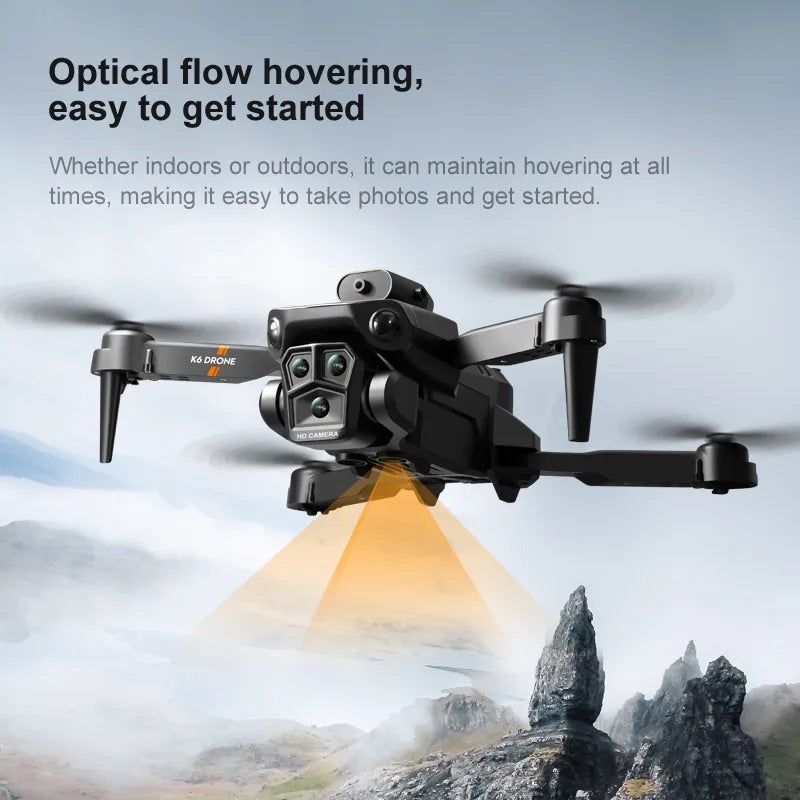 4K Mini Drone with 3 Cameras - Professional HD Aerial Photography Drone with Wide Angle Lens for Travel, Vlogging & Outdoor Adventures